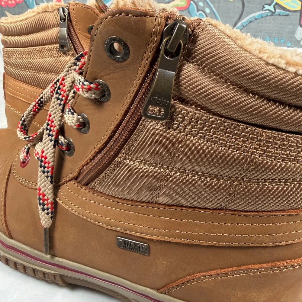 Pajar Tavin Canada Mens Waterproof Winter Boots Tan Leather - 30C Rated 10 10.5 - Picture 13 of 15